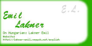 emil lakner business card